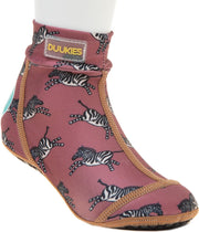 Duukies - Meisjes UV-strandsokken - Zebra Raspberry - Framboos - maat 20-21EU