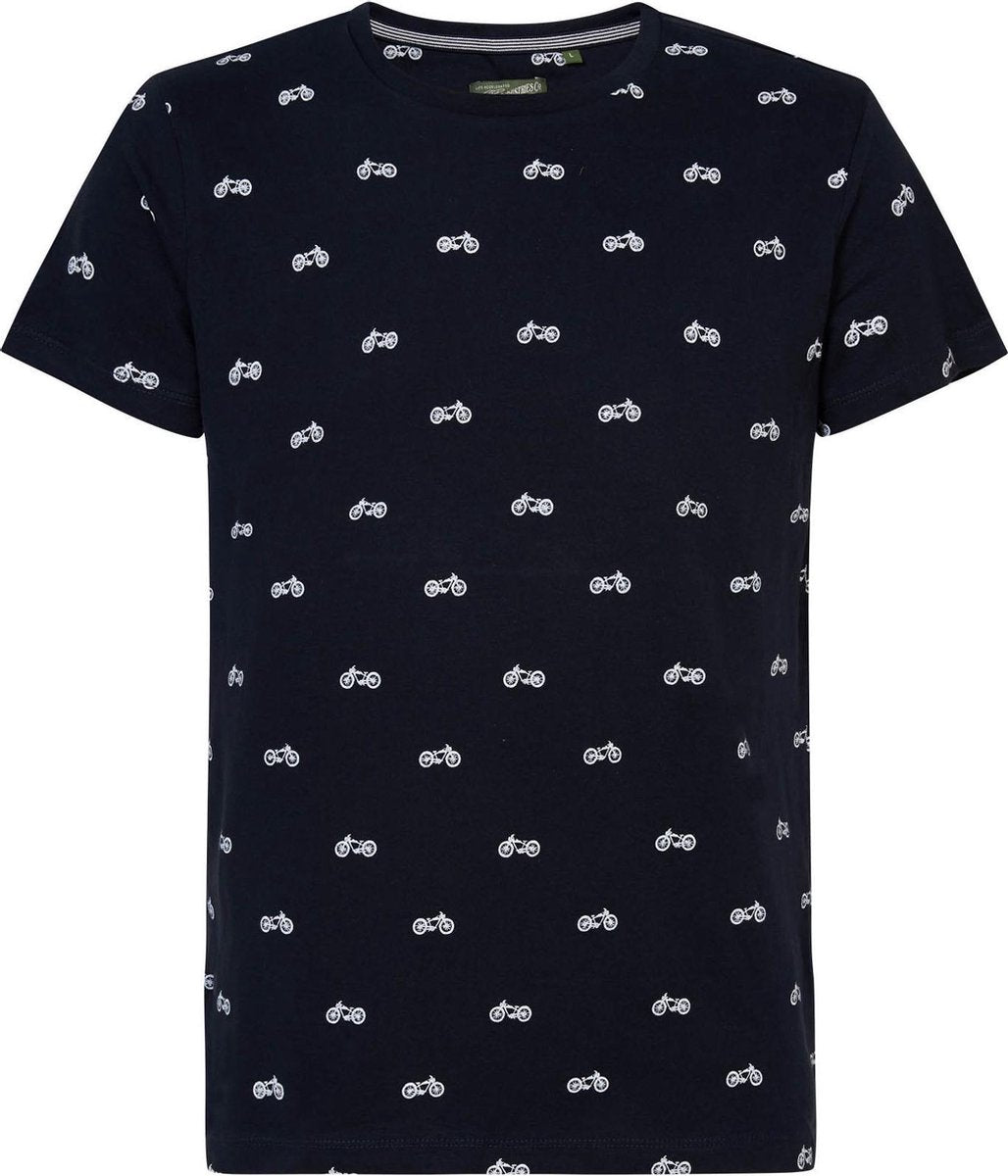 Petrol Industries - Heren Organic moto t-shirt - Blauw - Maat XXL