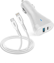 SBS MFi lighting 18W PD car charger kit