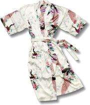TA-HWA Kimono met Pauw Motief Wit Dames kimono S
