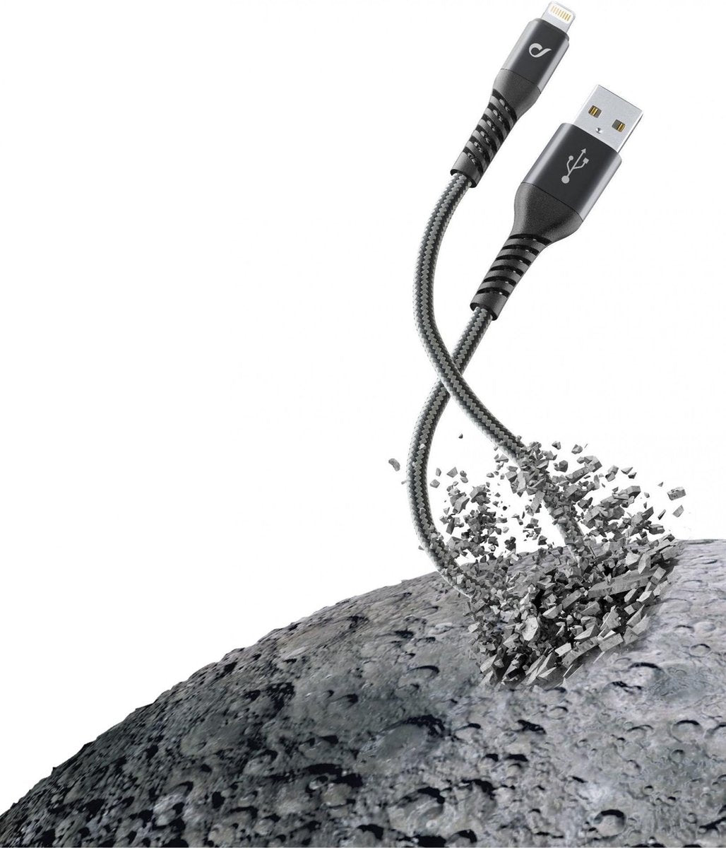 Cellularline TETRACABMFI2MK USB A Lightning Zwart