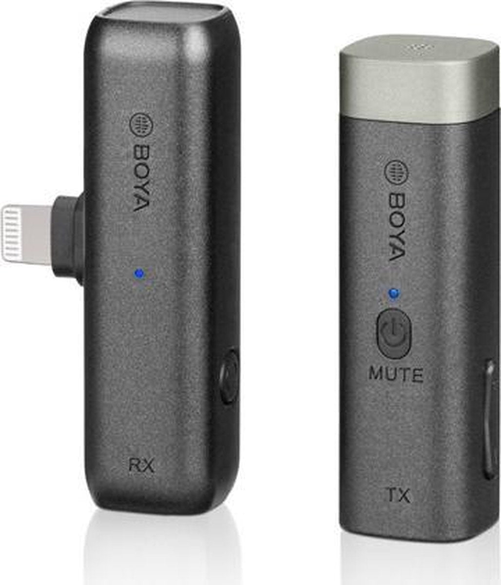 Boya BY-WM3D wireless microphone with Lightning +3.5mm TRS & TRRS