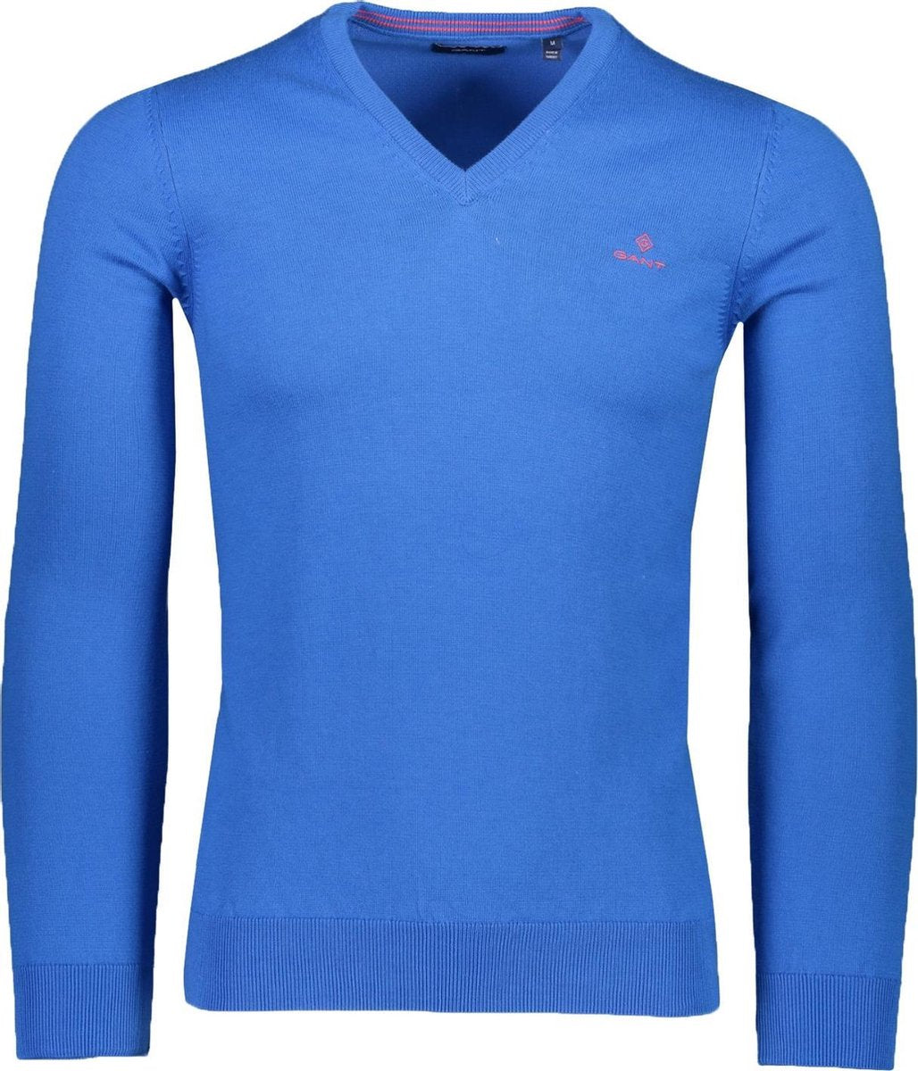 Gant Trui Blauw Normaal - Maat XXL - Heren - Lente/Zomer Collectie - Katoen;Polyester
