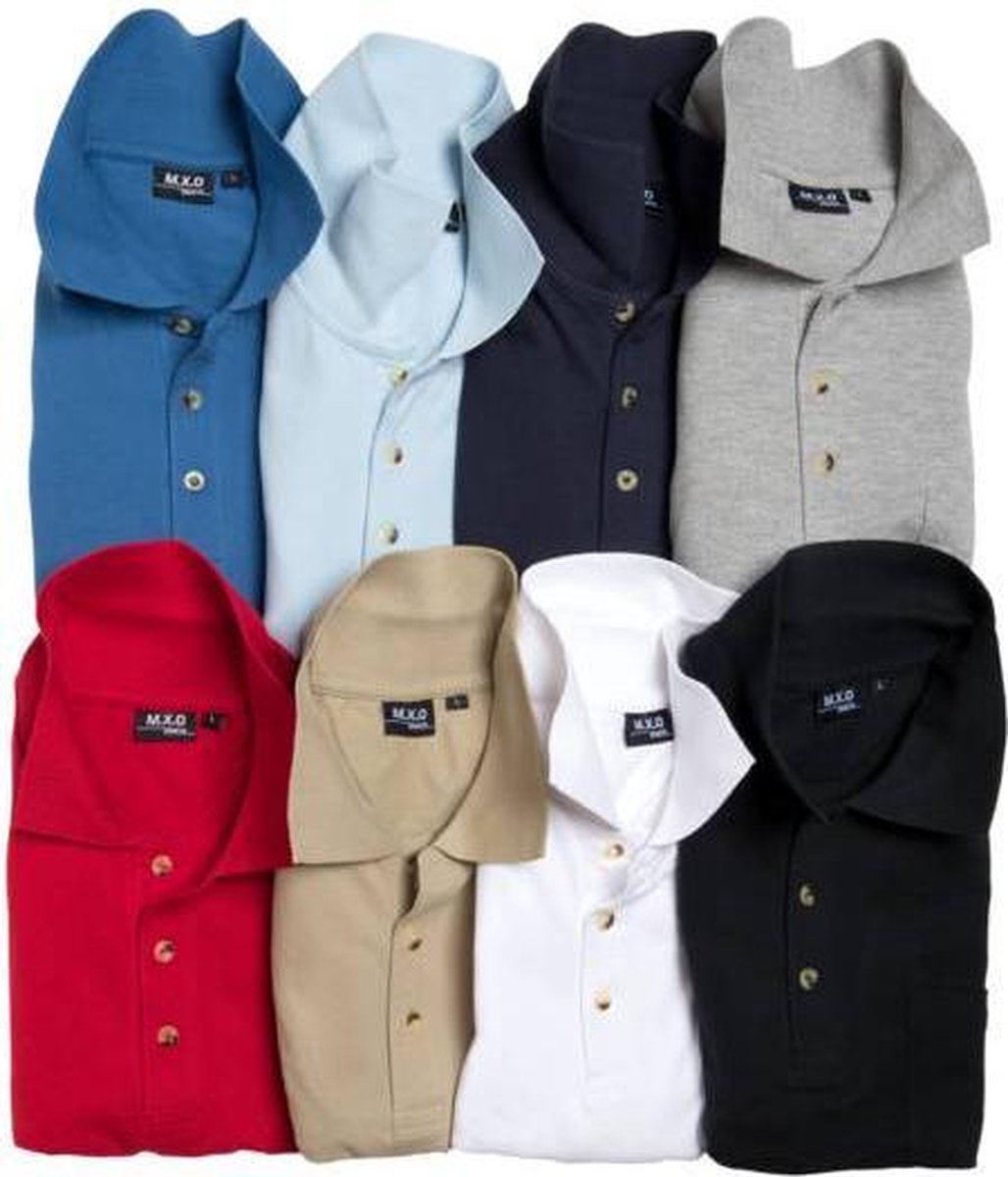 Poloshirt met knoopsluiting en borstzak rood maat XXXL