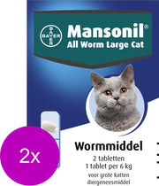 Mansonil All Worm Tablet Cat - Anti wormenmiddel - 2 x 2 tab 1 Tab Per 6 Kg Large