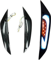 Knipperlicht set led tube wit streep Piaggio Zip 2000 smoke voor DMP