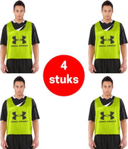 Under Armour - hesjes – 4 stuks – hesjes voetbal  - groen – veiligheidshesje – maat senior - hesje
