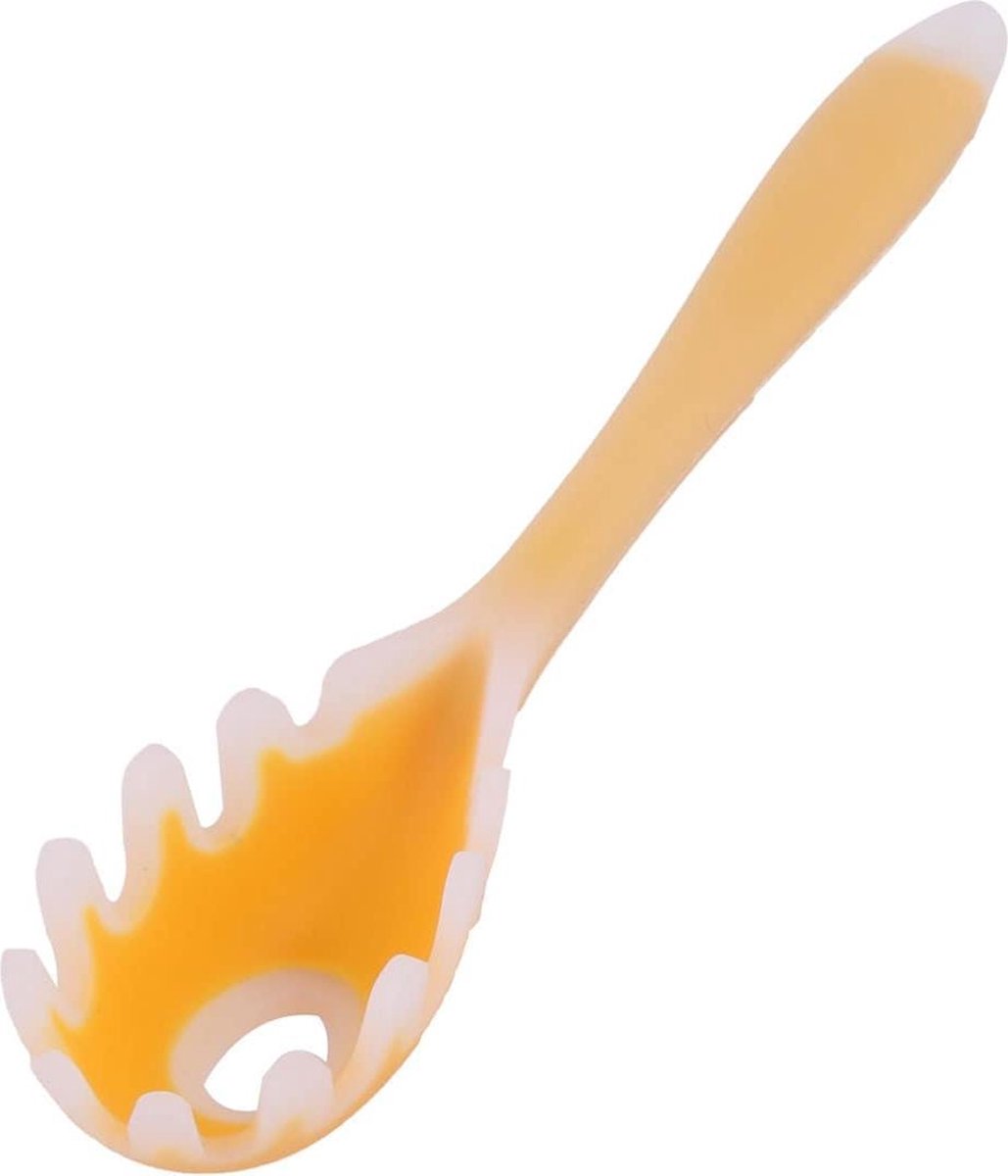 Doodadeals® Spaghettilepel – Pastaschep – Pastalepel – Spaghetti Opscheplepel – Spaghettilepel Siliconen – Pasta Lepel - Oranje