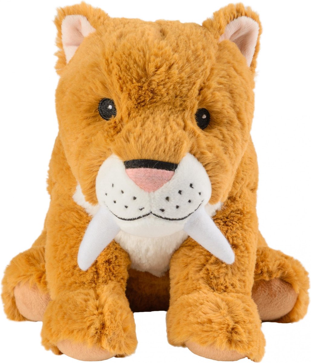 Warmies Sabeltandtijger opwarmknuffel 27 cm