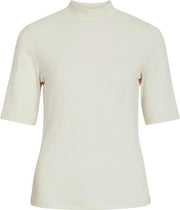 Visolitta Rib Funnelneck 2/4 Top/su 14056528 Birch