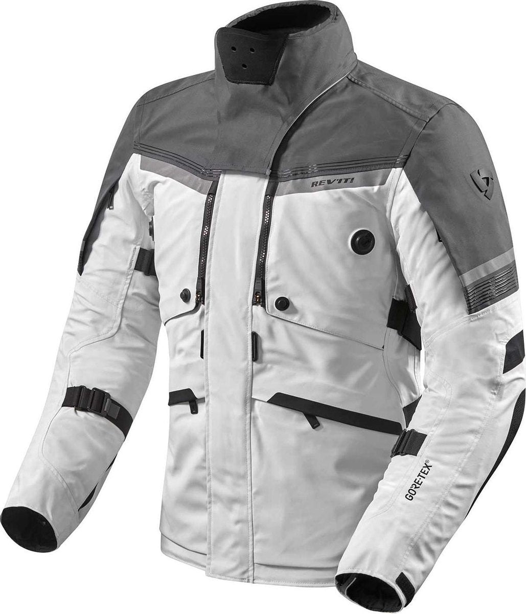 REV'IT! Poseidon 2 GTX Silver Anthracite Textile Motorcycle Jacket XL