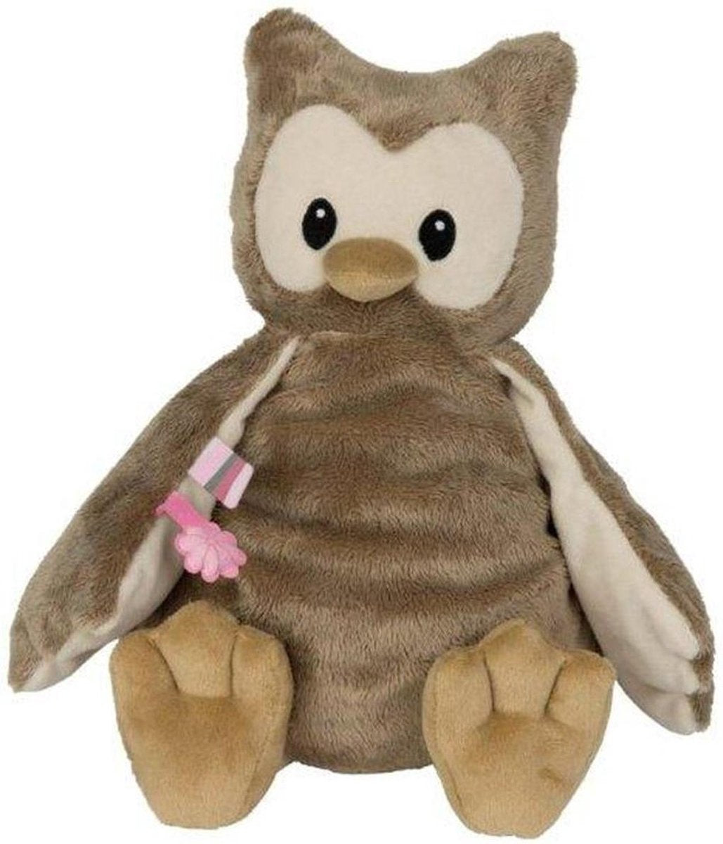 Knuffel Uil large 28 cm - roze