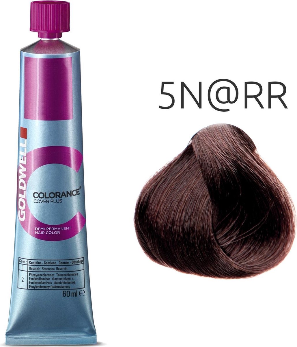 Goldwell - Colorance - Cover Plus Elumenated Naturals - 5N@RR Light Brown Eluminated Intense Red - 60 ml