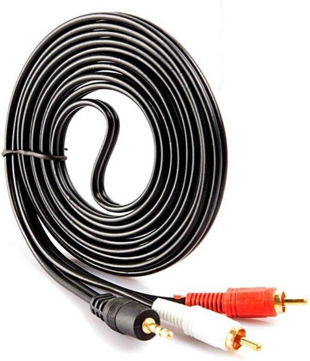 Audiokabel / Tulpkabel 2x Tulp Naar 3.5mm Jack (1