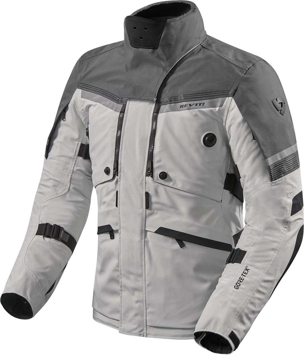 REV'IT! Poseidon 2 GTX Silver Anthracite Textile Motorcycle Jacket S