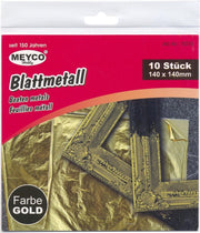 Bladmetaal Goud 14 x 14 cm bladgoud 10 vellen