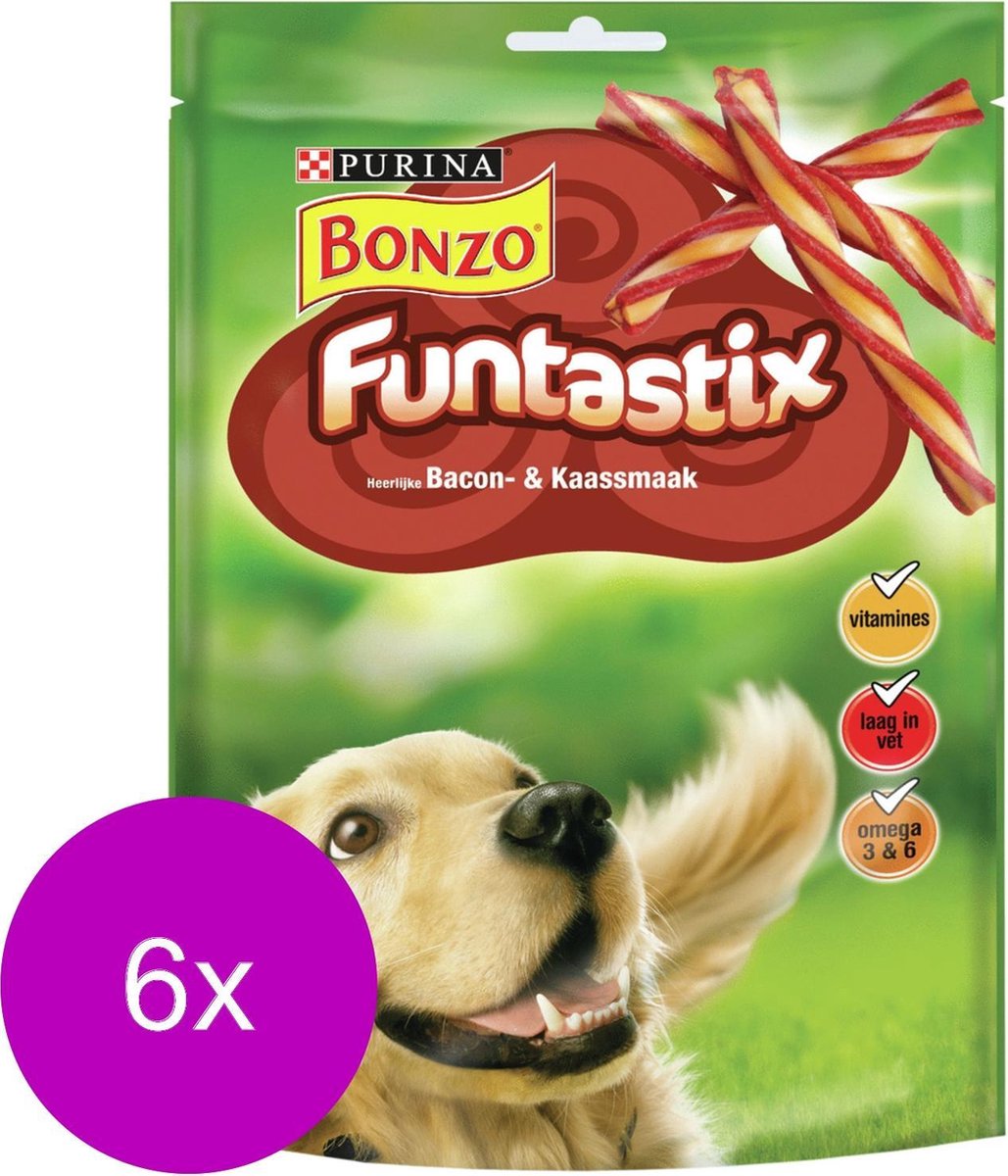 Bonzo Funtastix Snack - Hondensnacks - 6 x 175 g