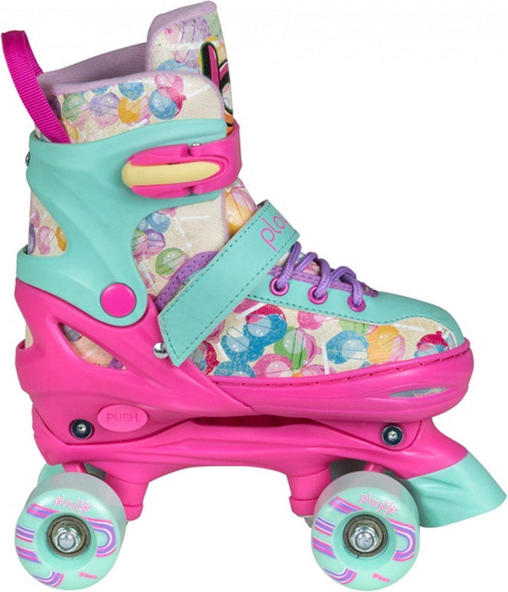 Playlife Rolschaatsen - Maat 35-38Kinderen - roze/blauw/paars