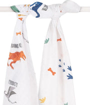 Jollein  Dinosaur Hydrofiel multidoek large - 115x115cm  (2pack)