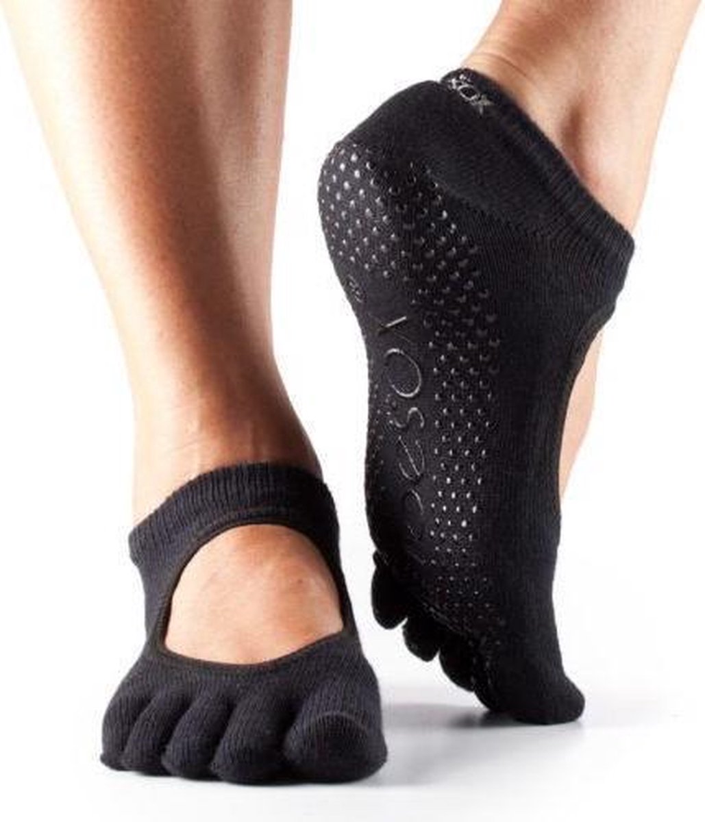 TOESOX™ - Bellarina Grip Full Toe Zwart Large.