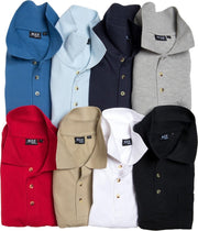 Poloshirt met knoopsluiting en borstzak marineblauw maat XXXXL
