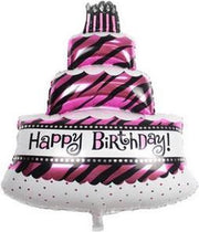Grote XL happy birthday slagroomtaart met kaarsjes ballon 100 cm