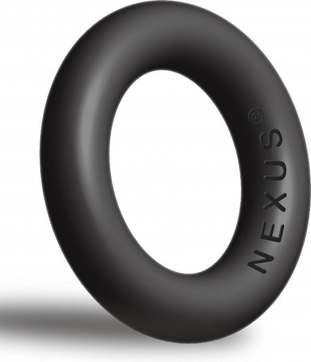 ENDURO+ Thick Silicone Super Stretchy Cock Ring - Black
