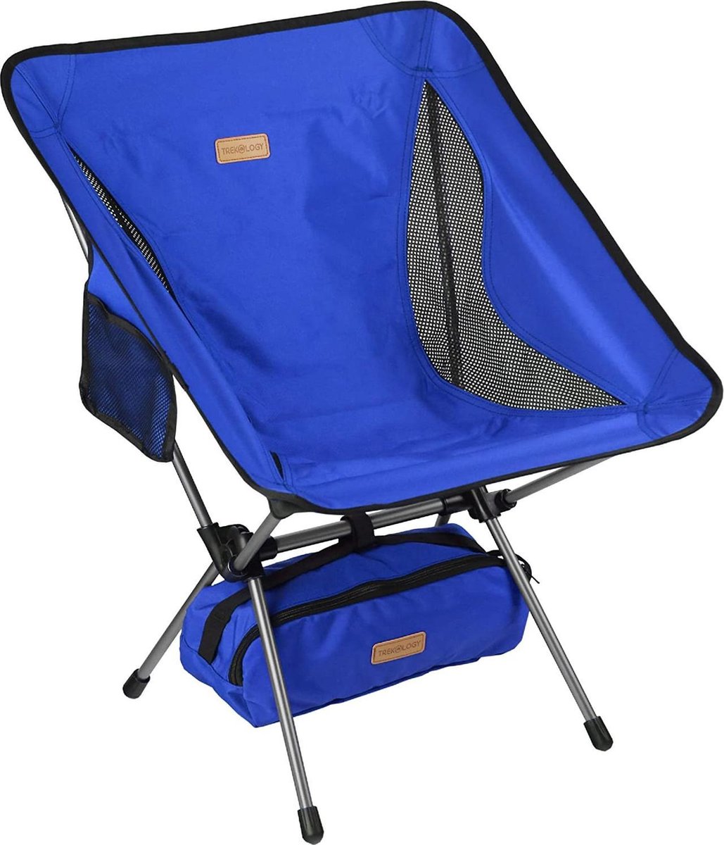 Compact Campingstoel - Blauw - ultralicht en opvouwbare campingstoel in een tas