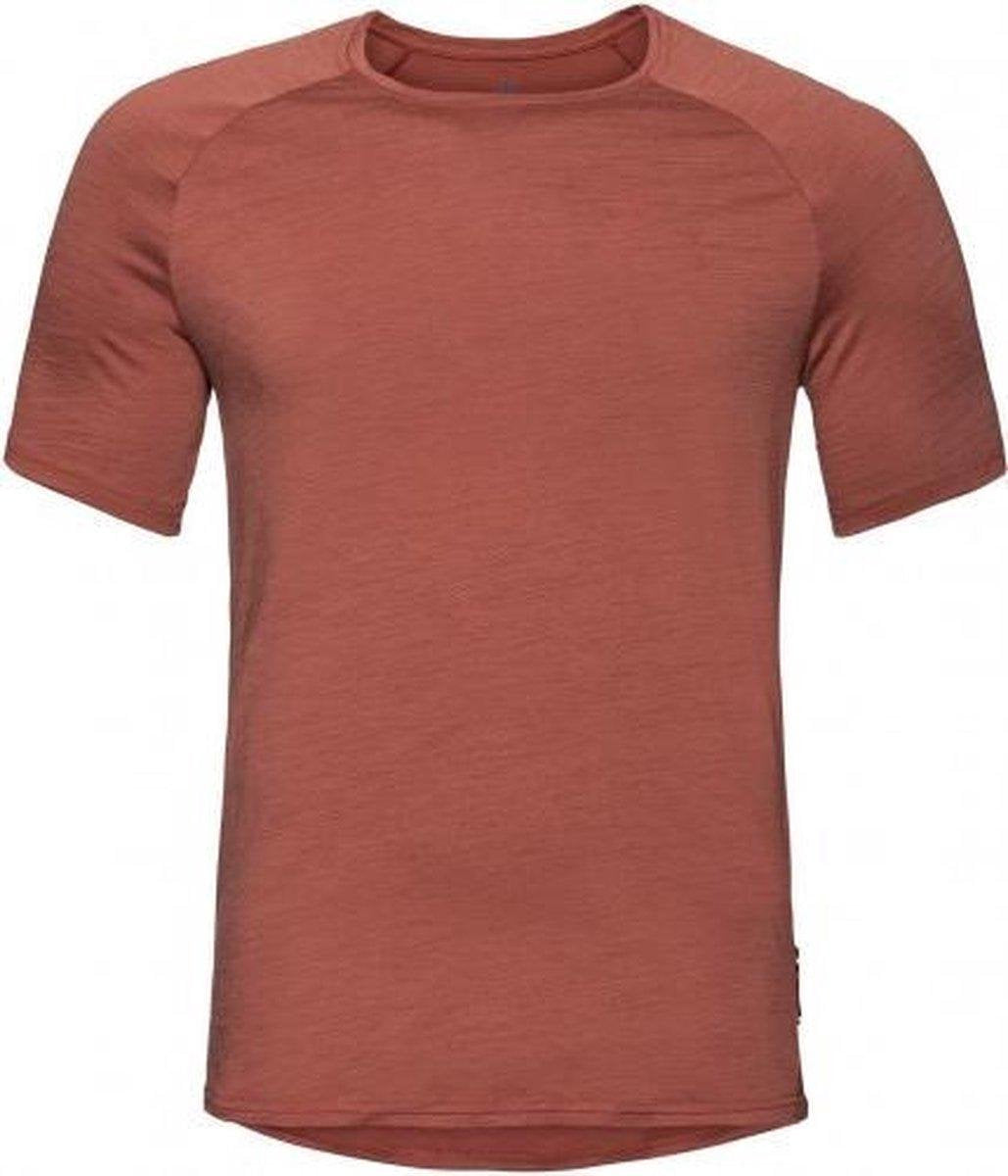 Odlo - Crew neck s/s Ceramiwool - Heren - chili oil - S