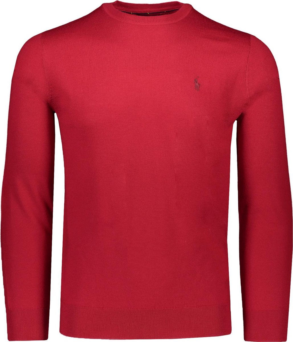 Polo Ralph Lauren  Trui Rood Rood Getailleerd - Maat L - Heren - Herfst/Winter Collectie - Wol
