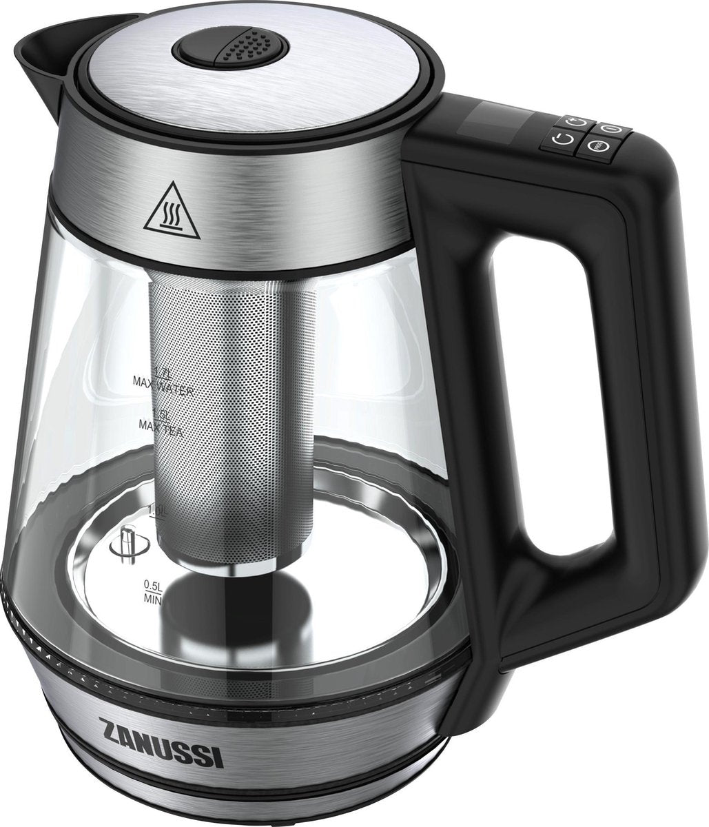 Zanussi - KEZ80 - 2 in 1 Waterkoker en Theepot met verwijderbare theefilter – infuser - warmhoud functie en LED instelbare temperatuurregeling