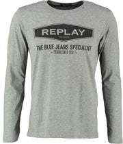 Replay grijze slim fit longsleeve - Maat M