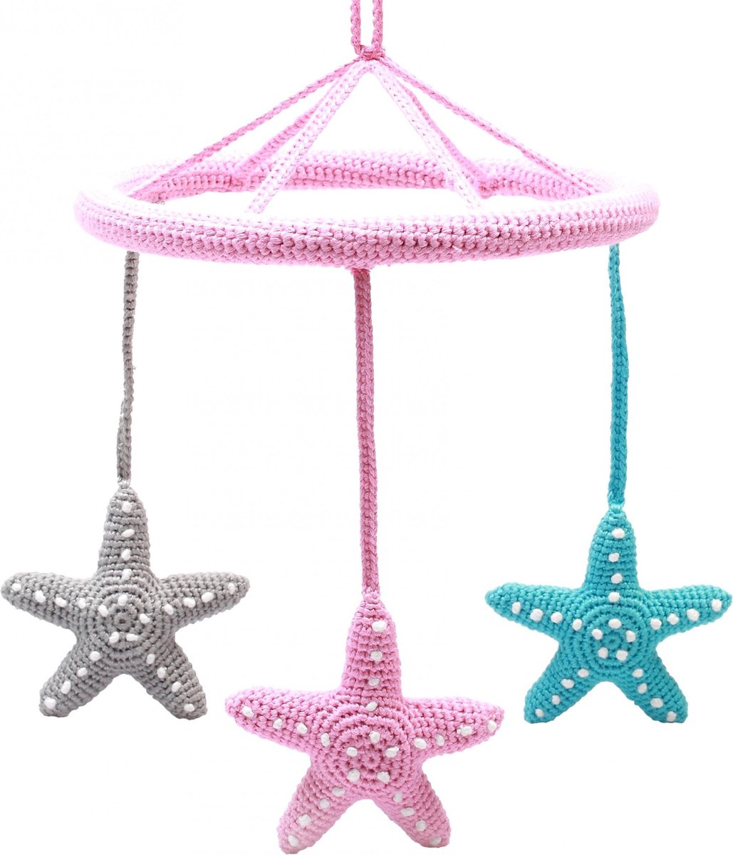 Naturezoo Mobiel Zeesterren Gehaakt Meisjes 24 Cm Multicolor