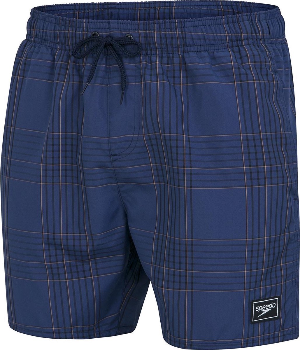 Speedo Check Leisure 16 Inch Watershort Heren - DonkerBlauw Zwart - Maat XL