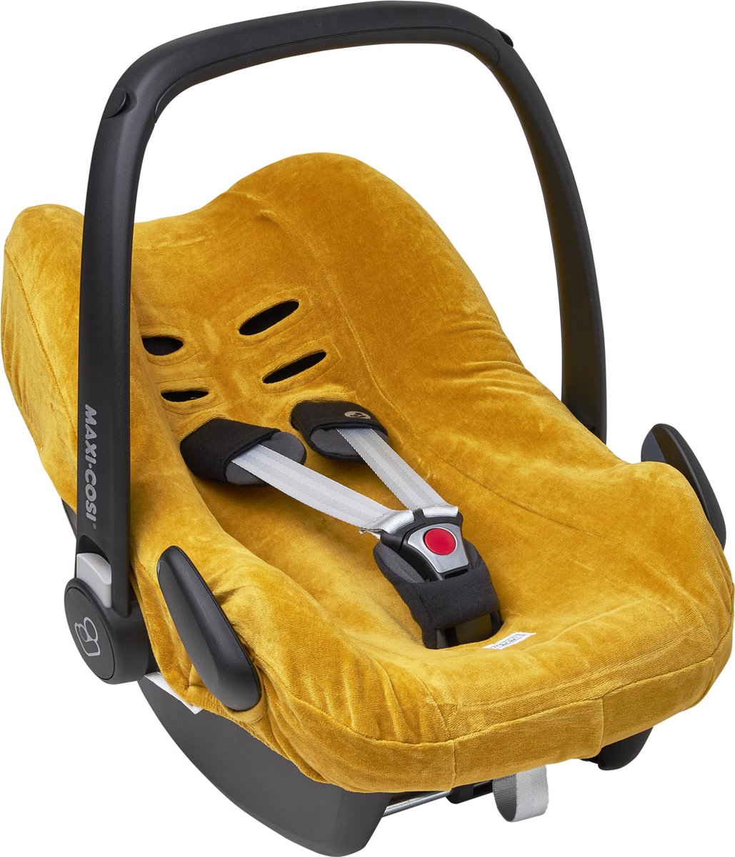 Meyco autostoelhoes Velvet - honey gold - groep 0
