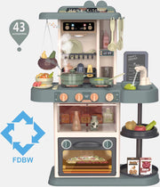 Speelgoed Keuken – Interactief – 70x50x25 cm | Keuken Spelen | Speelgoed Kinderen - Keuken | Keukentje Speelgoed – Blauw/Groen