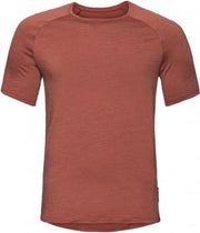 Odlo - Crew neck s/s Ceramiwool - Heren - chili oil - M