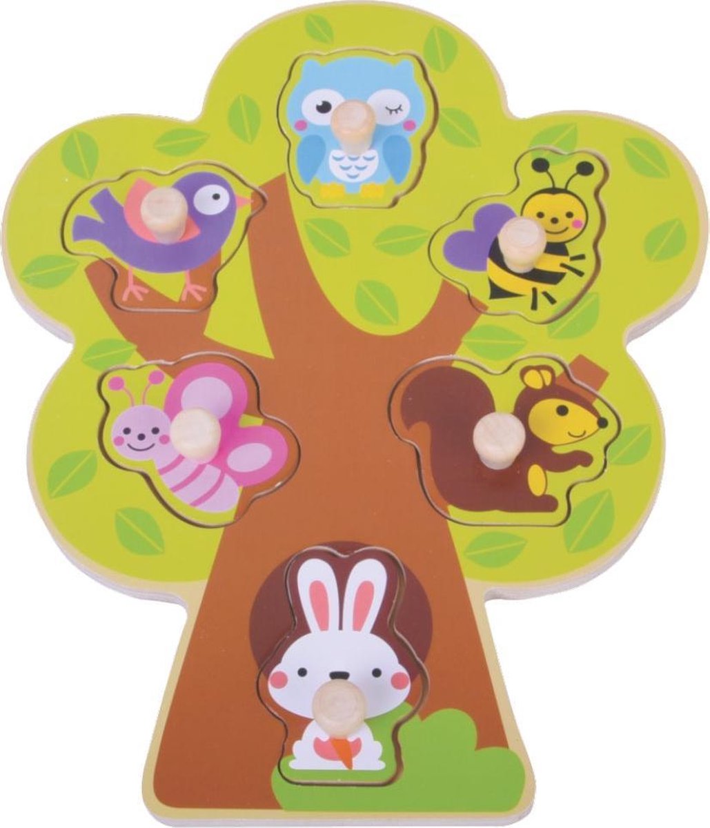 Jumini Houten Vormenpuzzel Boom 6-delig