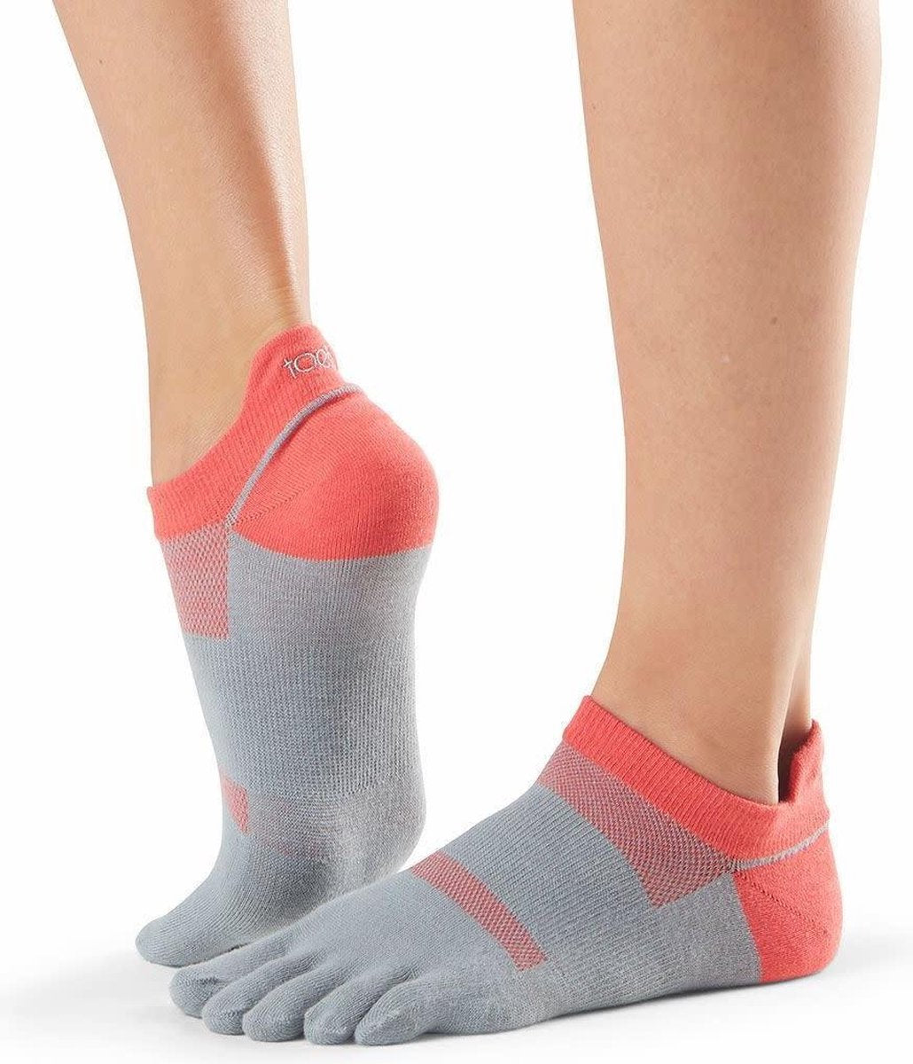 Toesox Sport Lolo No-Show teensokken - Oranje - 36-38