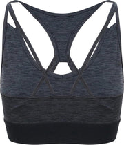AWDis Gewoon Cool Womens/Ladies Girlie Cross Back Crop Top (Zwarte leisteenmelange)