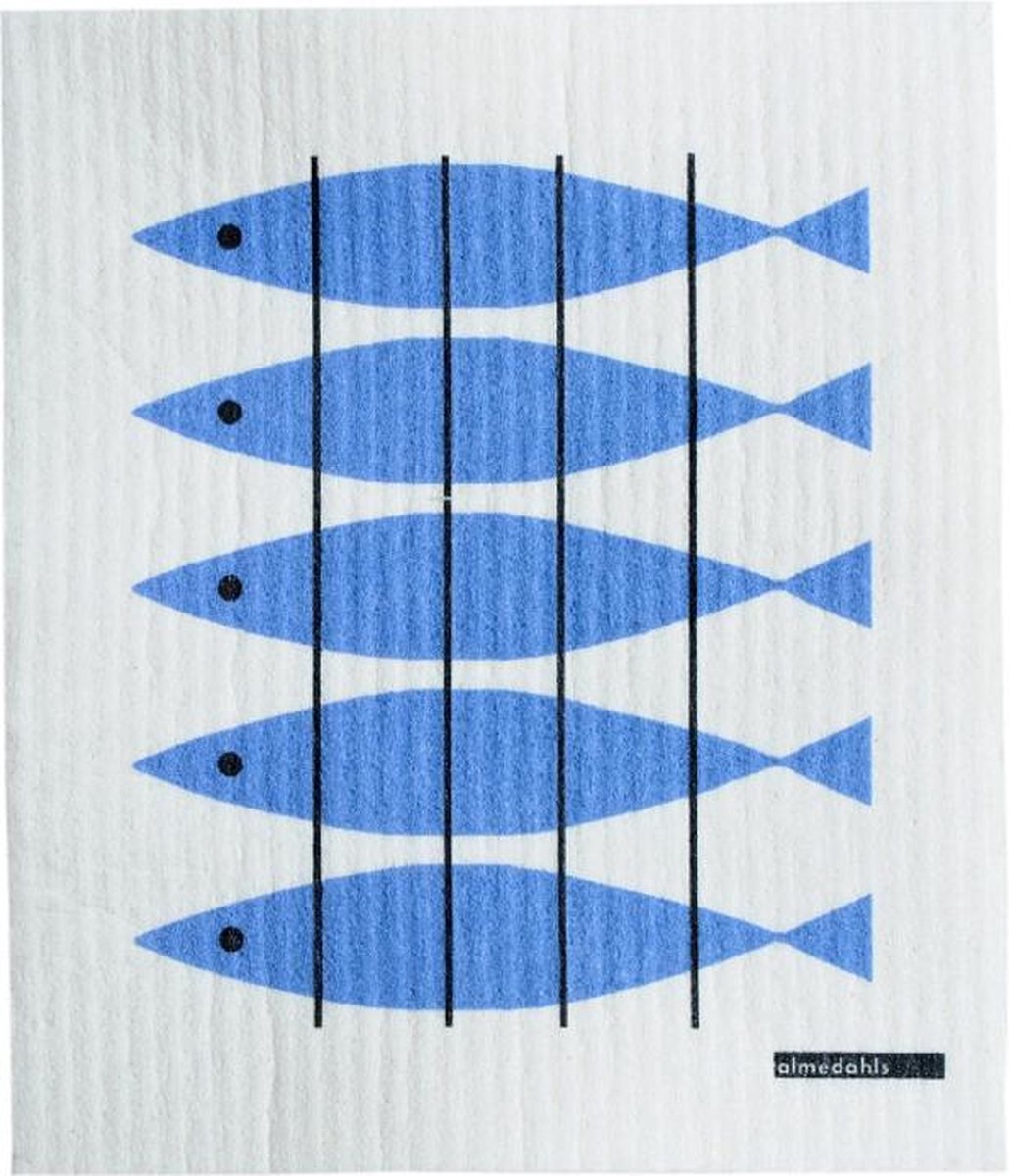 Almedahls vaatdoek Haring blauw