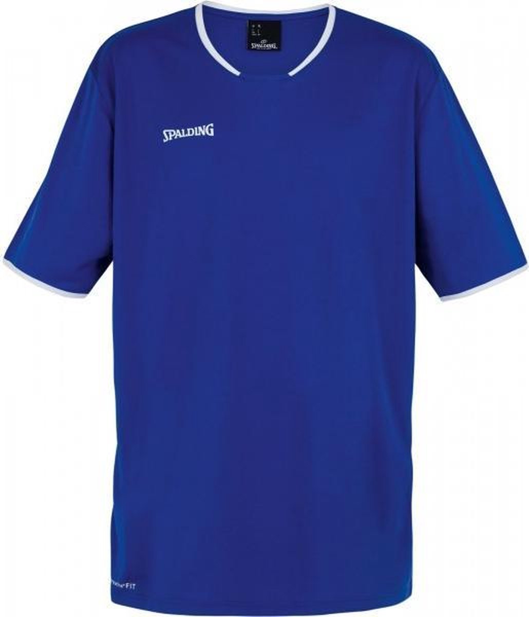 Spalding Shooting SS Shirt Unisex - Blauw / Wit - maat L