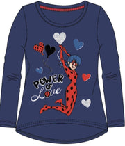 Ladybug Miraculous t-shirt - blauw - Maat 110 / 5 jaar