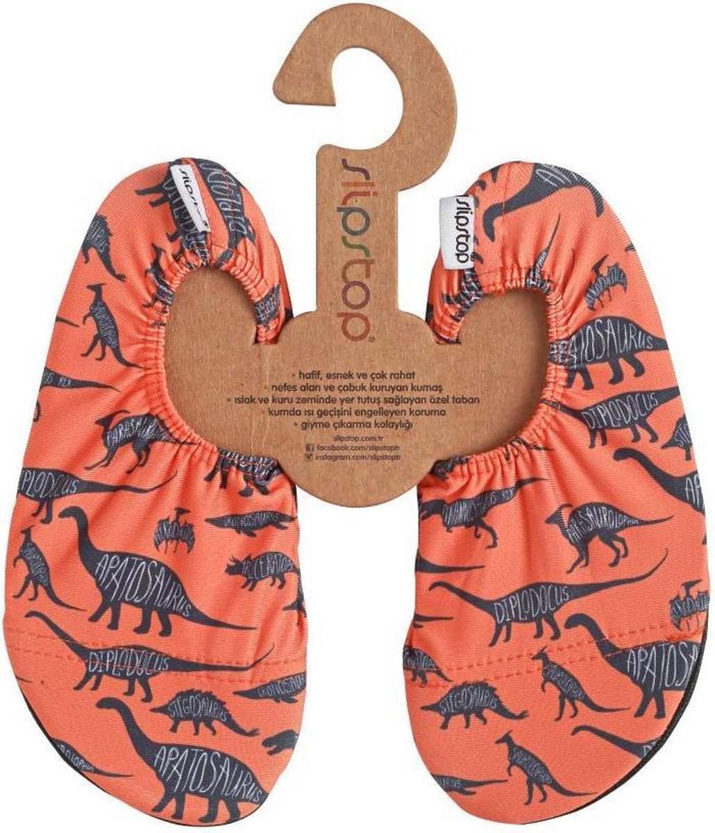 Slipstop Waterschoenen Dinosaurus Oranje Junior Maat 18-20