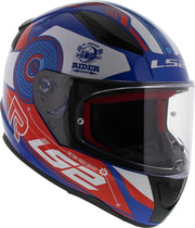 LS2 FF353 Rapid Stratus glans blauw rood wit
