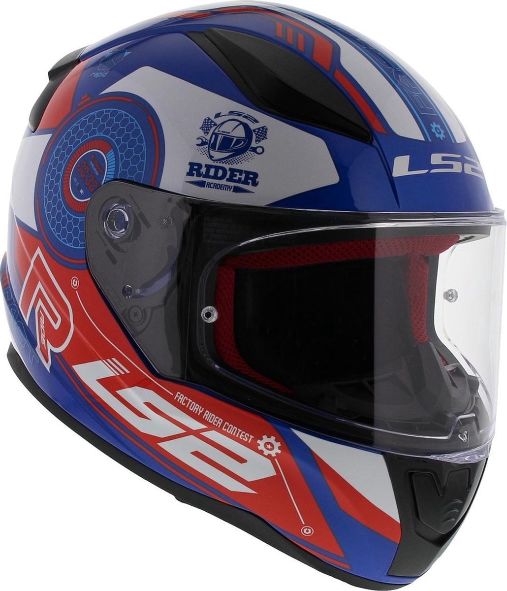 LS2 FF353 Rapid Stratus glans blauw rood wit