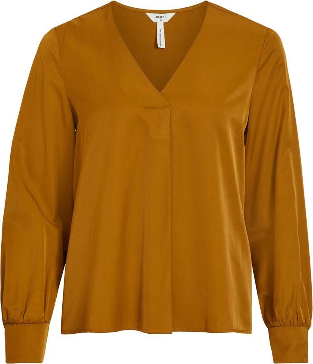 Objeileen L/s V-neck Top Noos 23032114 Tapenade