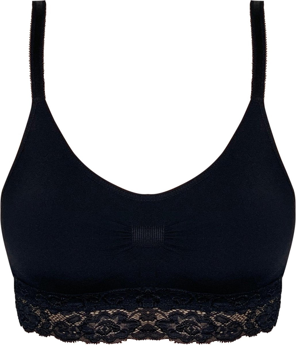 MAGIC Bodyfashion Comfort Bra Spaghetti Lace Zwart Vrouwen - Maat XXL