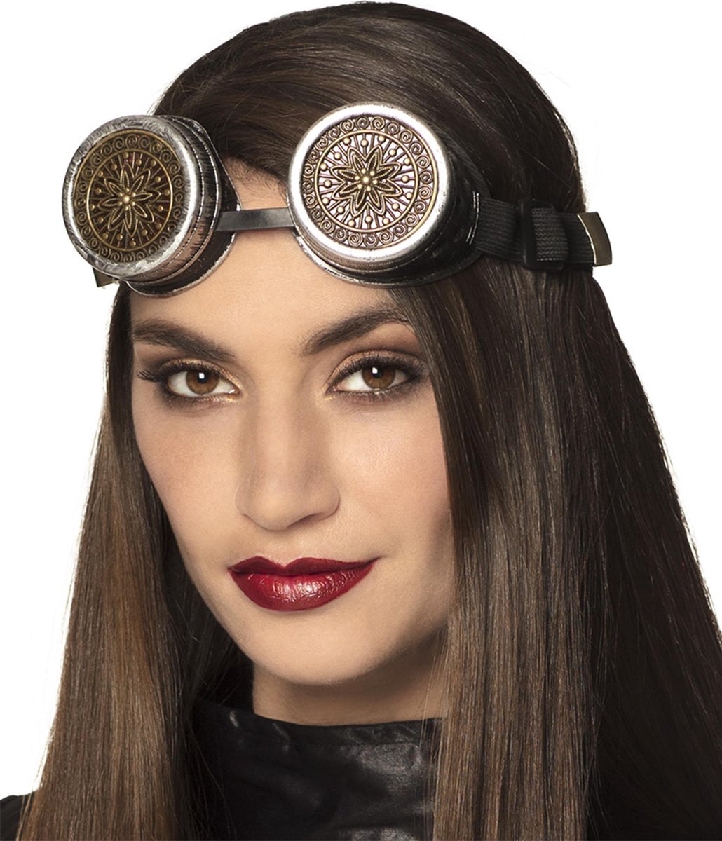 Steampunk rozet bril voor volwassenen - Verkleedattribuut