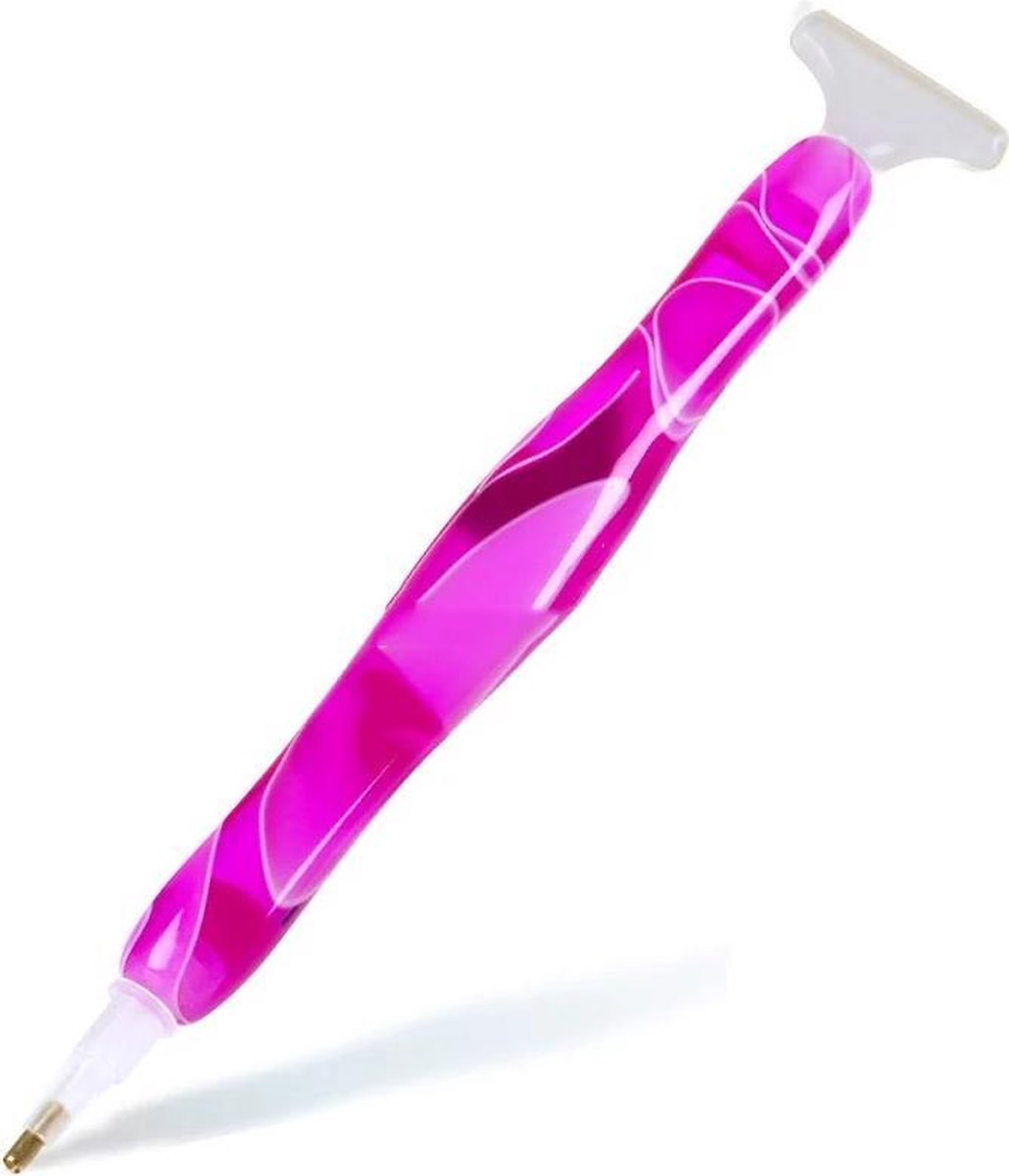 Ergonomische diamond painting pen "Multiplaza" fuchsia kleur - hobby - creatief - reumatisch